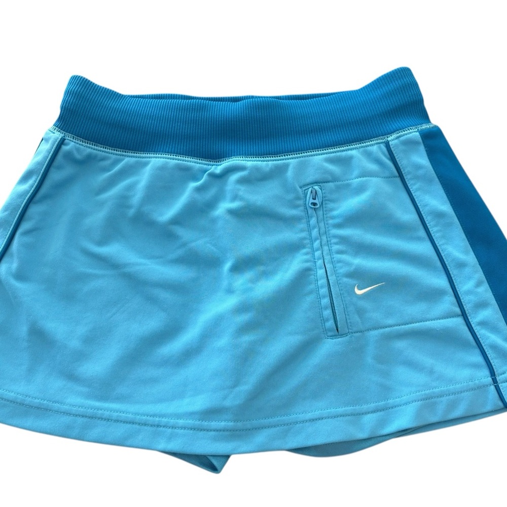 Nike Girls' Turquoise Athletic Skort with Zip Pocket